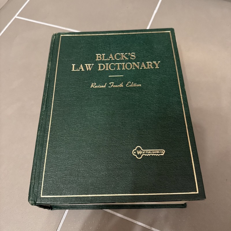 Blacks law dictionary 4th edition 1968-1975 revised edition/ West publishing