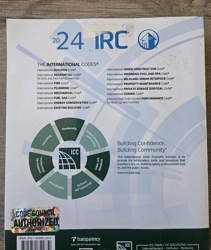 ICC 2024 IRC International Residential Code For One- and Two- Family - Paperback gallery