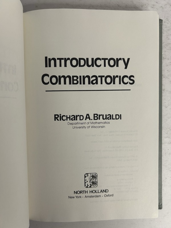 Introductory Combinatorics by Brualdi Richard - 1977 Vintage H/C gallery