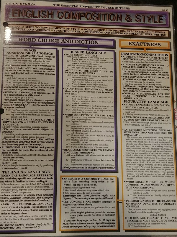 English Composition Inc., Sweitzer, Joan BarCharts