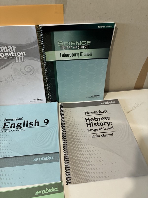 Lot of 19 Abeka Grade 9 Mixed Teachers Keys Student Workbooks - Never Used gallery