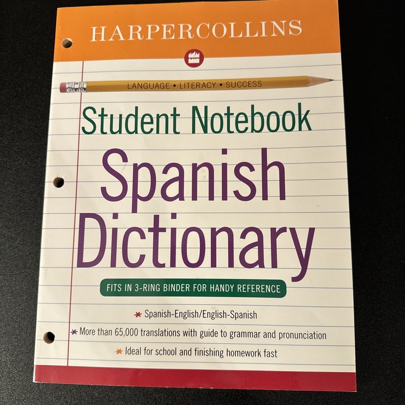 Collins Language Ser.: HarperCollins Student Notebook Spanish Dictionary