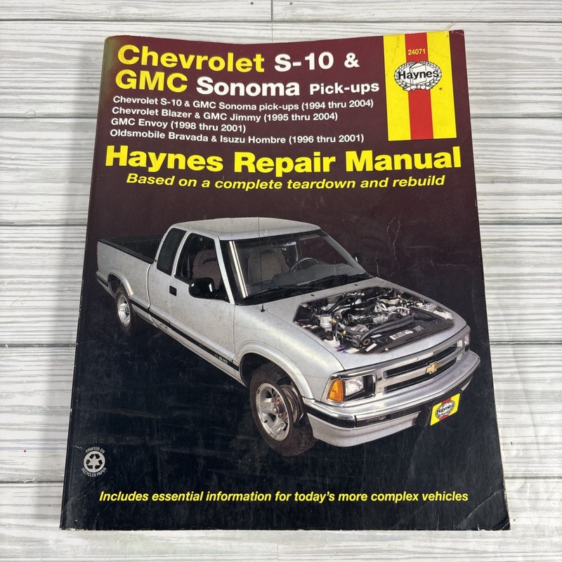 HAYNES 24071 CHEVROLET S10 GMC Sonoma Repair Manual Blazer Jimmy 1994 2001