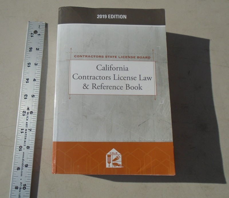 California Contractors License Law & Reference Book 2019 paperback