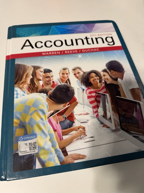 Accounting 27th Edition Warren Reeve Duchac Hardcover Excellent Condition