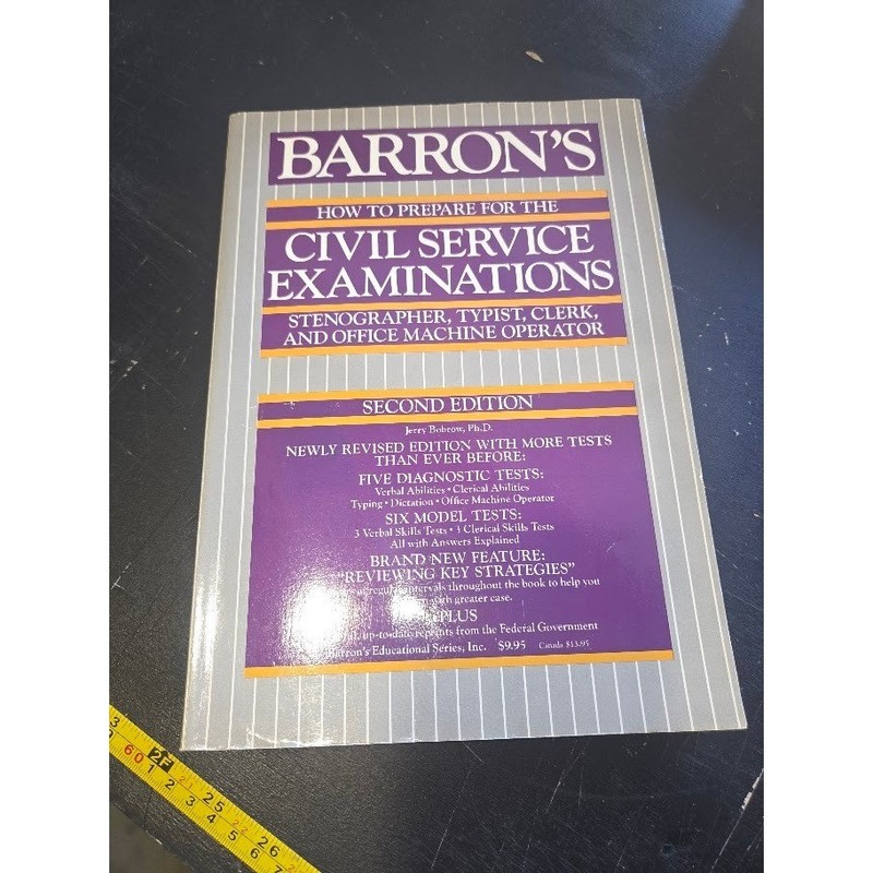 Barron’s Civil Service Examinations 2nd Edition Test Prep Manual Jerry Bobrow