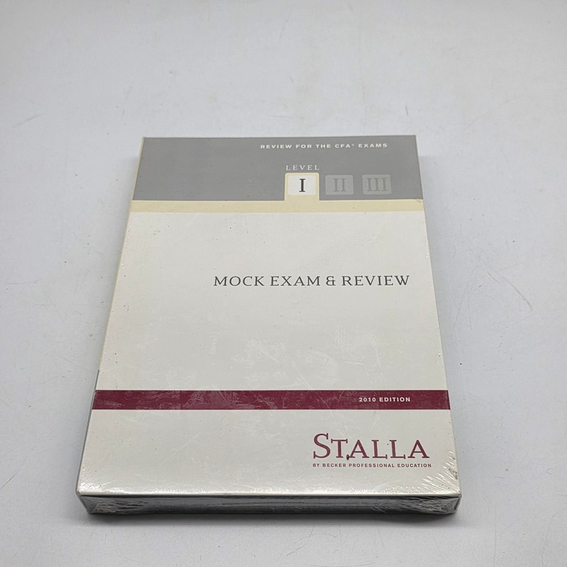 Stalla CFA Level I Mock Exam & Review 2010 Edition Becker CFA Exam Prep SEALED