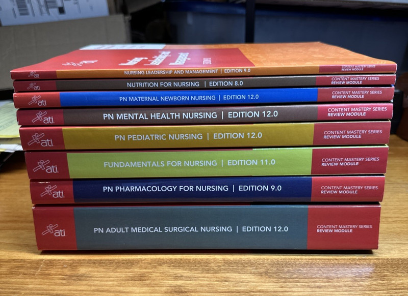ATI Nursing PN Content Mastery Series Review Module (Full Set of 8) 12th Ed 2023