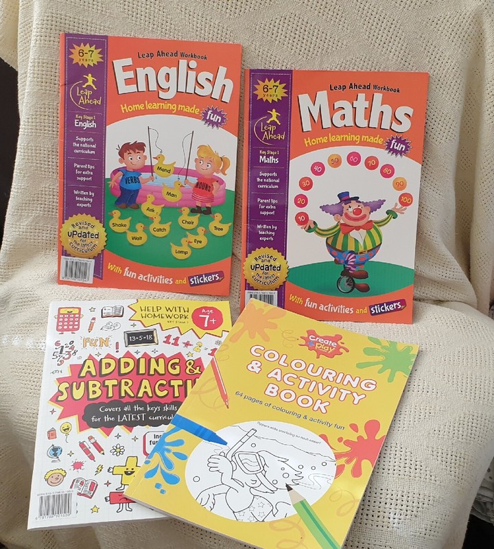 Leap Ahead Home Learning English Maths Workbook + 2 Others. KS1 (KS2) Age 6-7