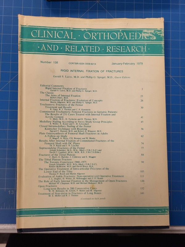 Clinical Orthopaedics Related Research 138 1979 Rigid Internal Fixation Fracture