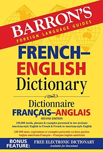 BARRON’S FRENCH-ENGLISH DICTIONARY (BARRON’S BILINGUAL By Ursula Martini *Mint*