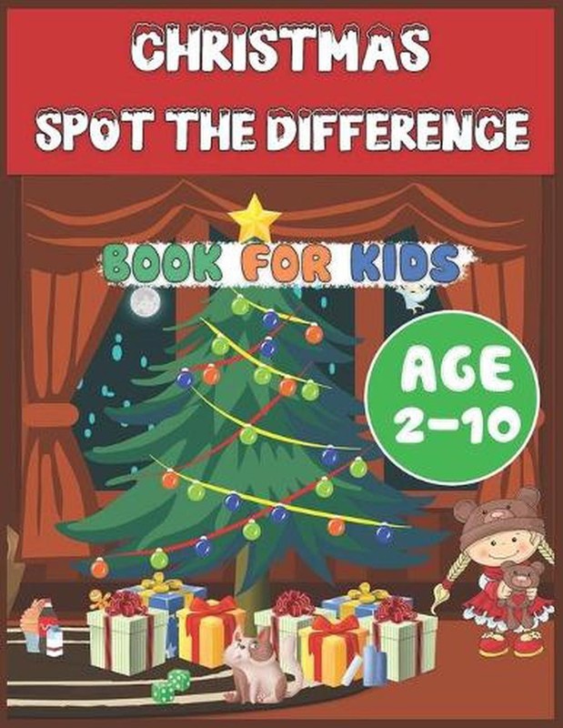 Christmas Spot The Difference Book for Kids Age 2-10: Find differences! Activity