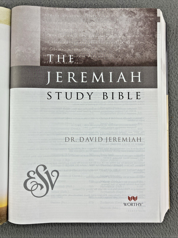 The Jeremiah Study Bible, ESV : What It Says. What It Means What Hardcover gallery