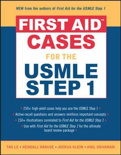 First Aid Cases for the USMLE Step 1 (First Aid Series) – paperback Tao Le|K…