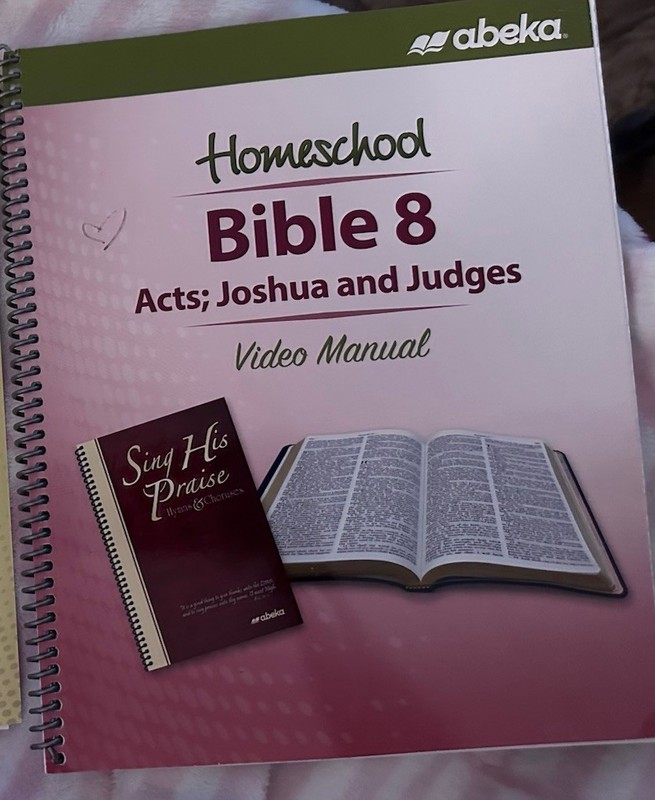 Abeka Homeschool Bible 8 Acts Joshua & Judges Video Manual Ring/Wire Bound