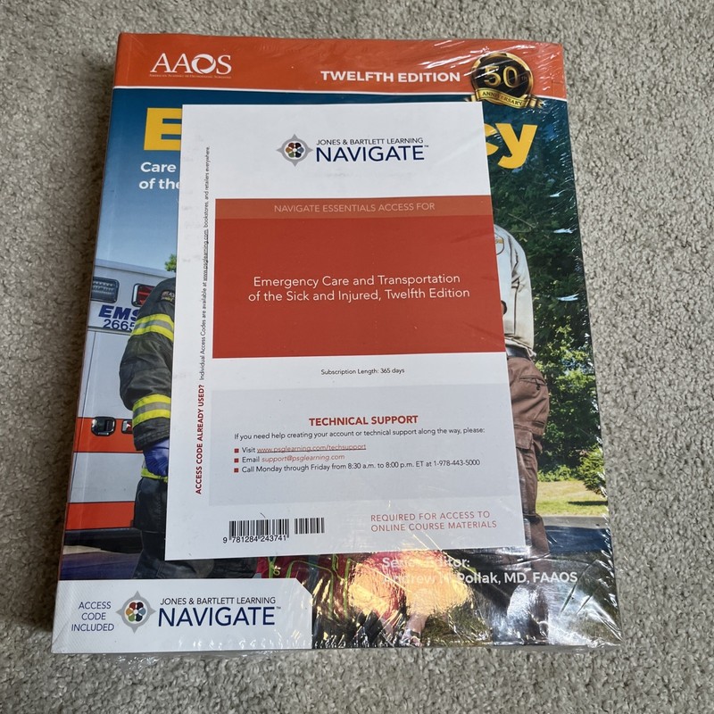 NEW AAOS Emergency Care And Transportation Of The Sick And Injured, 12th Edition
