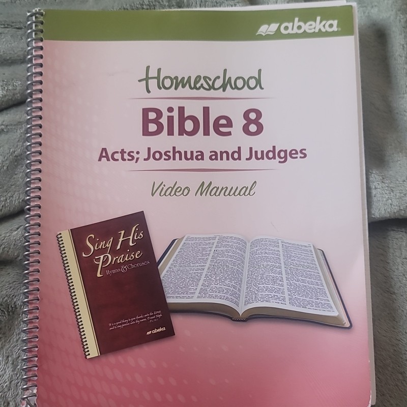 Abeka Homeschool Bible 8 Acts Joshua & Judges Video Manual Ring/Wire Bound