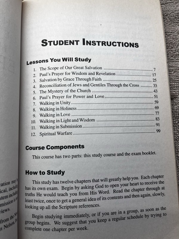Letter To The Ephesians - Emmaus Study Guide - By Fleming - Good Condition gallery