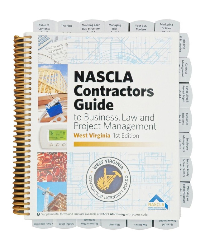 Highlighted and Tabbed – NASCLA Contractors Guide to Business West Virginia 1st