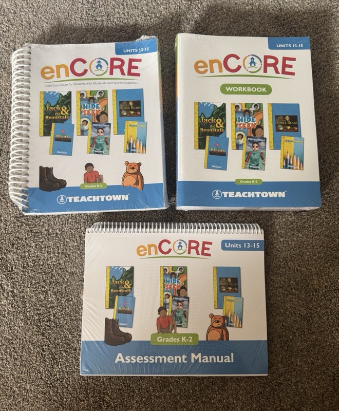 K-2 13-15 Teachtown enCORE Teacher Guide, Student Workbook & Assessment Manual
