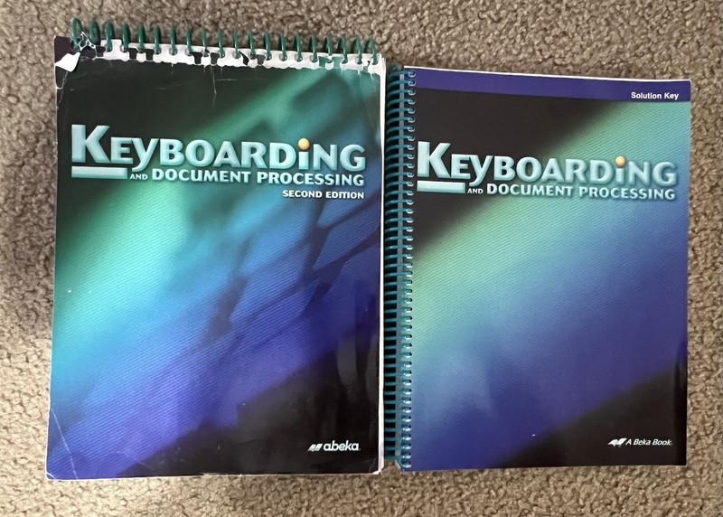 Abeka Keyboarding and Document Processing Student Book & Solution Key 2nd Ed