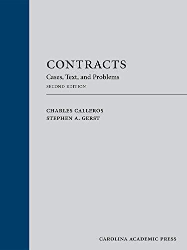 Contracts Cases Text and Probl – Hardcover – GOOD