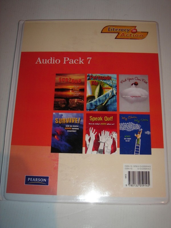 LITERACY IN ACTION Audio Pack 7 (6 CDs) Grade 7 by Pearson Canada 2008 NEW $112 gallery