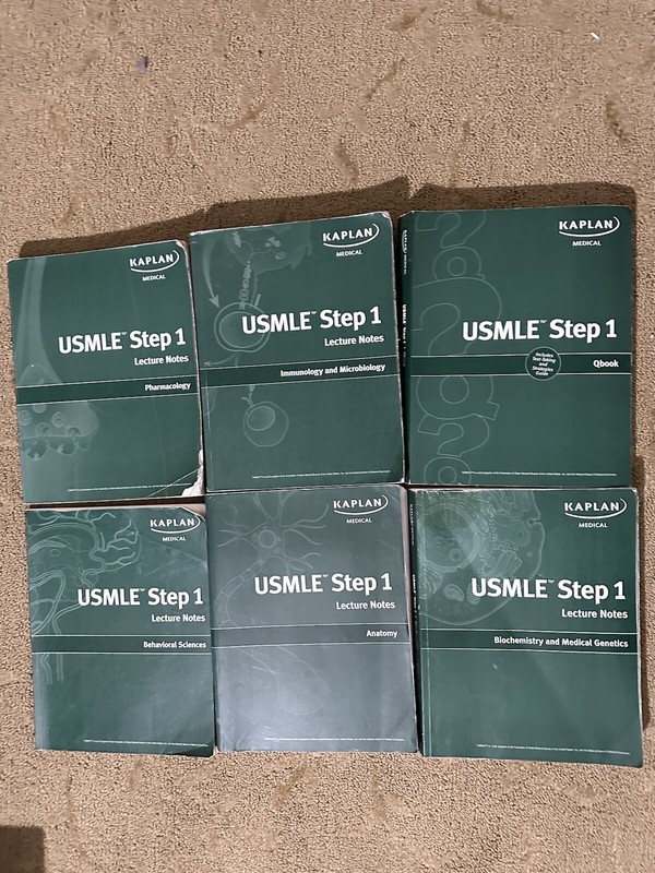 USMLE Step 1 Lecture Notes Vintage 2009 6 Book Set Kaplan Test Prep