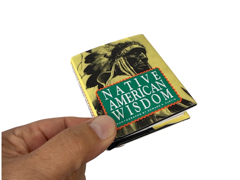 Native American Wisdom mini book hardcover w dust jacket with BW photos 128 pgs