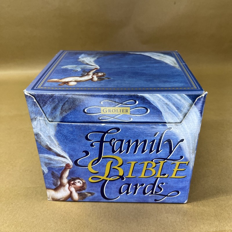 GROLIER Family Bible Cards Christian Vintage Guidebook Sunday School Home Study