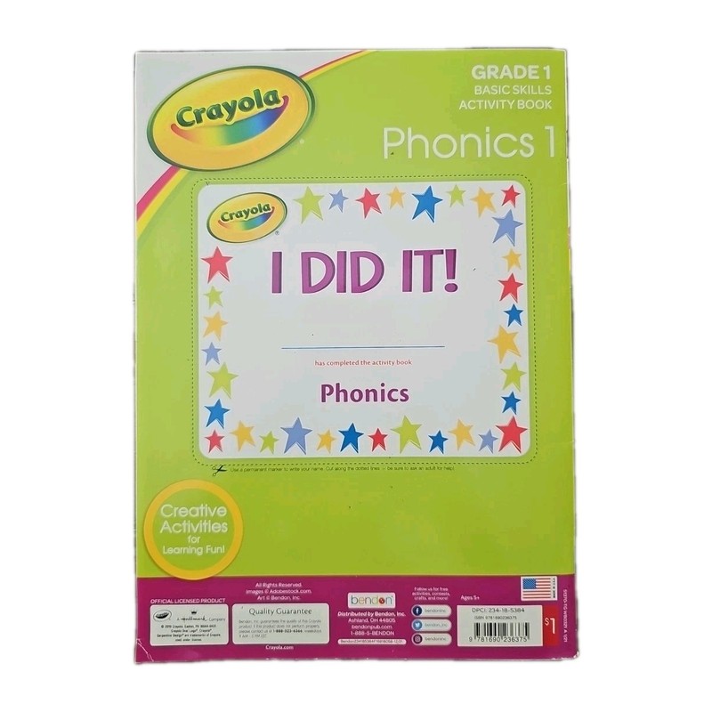 Crayola Phonics 1 Grade 1 Basic Skills Activity Book - Creative Homeschool New gallery