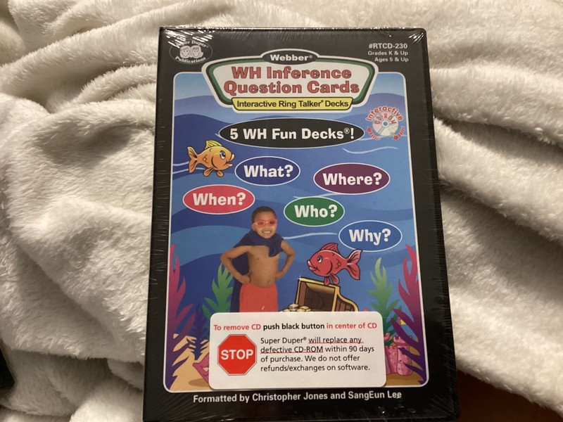 Webber WH Inference Question Cards Interactive Fun Deck by Super Duper new