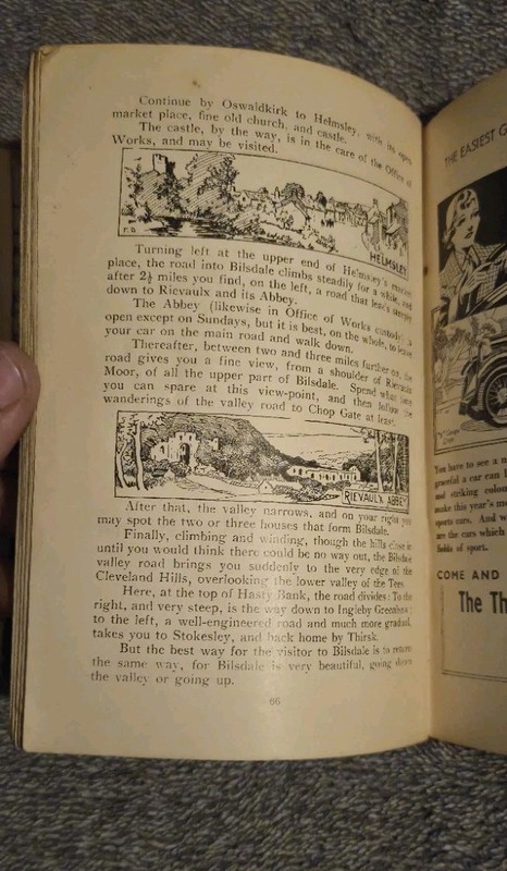Vintage 1920s Motoring books Inc MAP YORKSHIRE and Book Of Day Trips YORKSHIRE gallery
