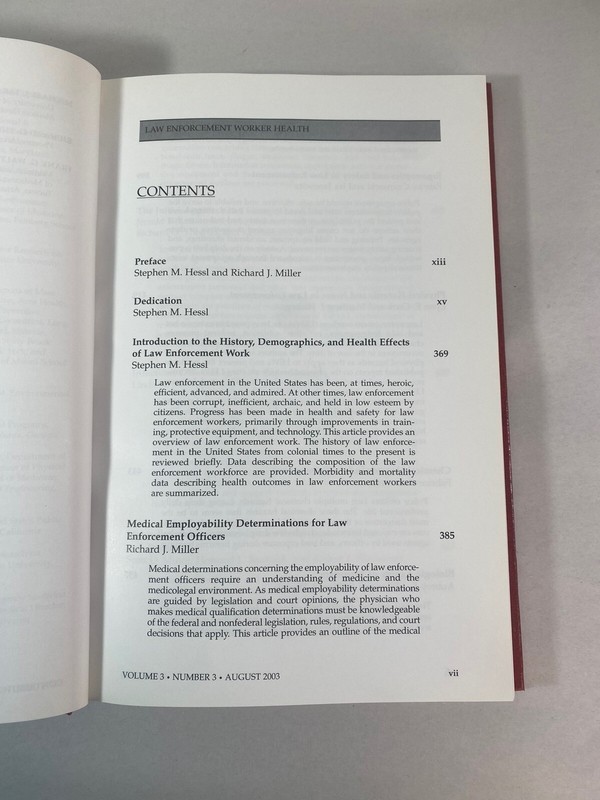 Clinics In Occupational And Environmental Medicine -Law Enforcement Work Health gallery