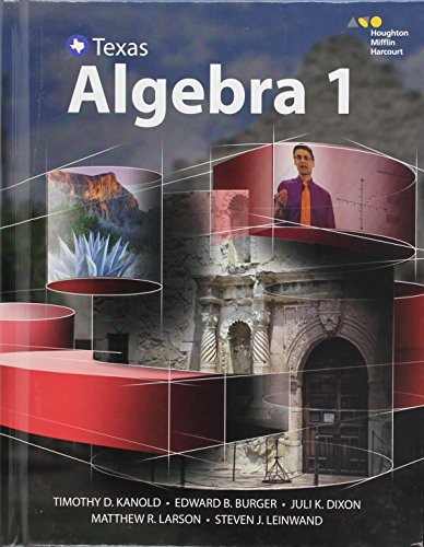 HMH ALGEBRA 1: STUDENT EDITION 2016 By Houghton Mifflin Harcourt – Hardcover VG+
