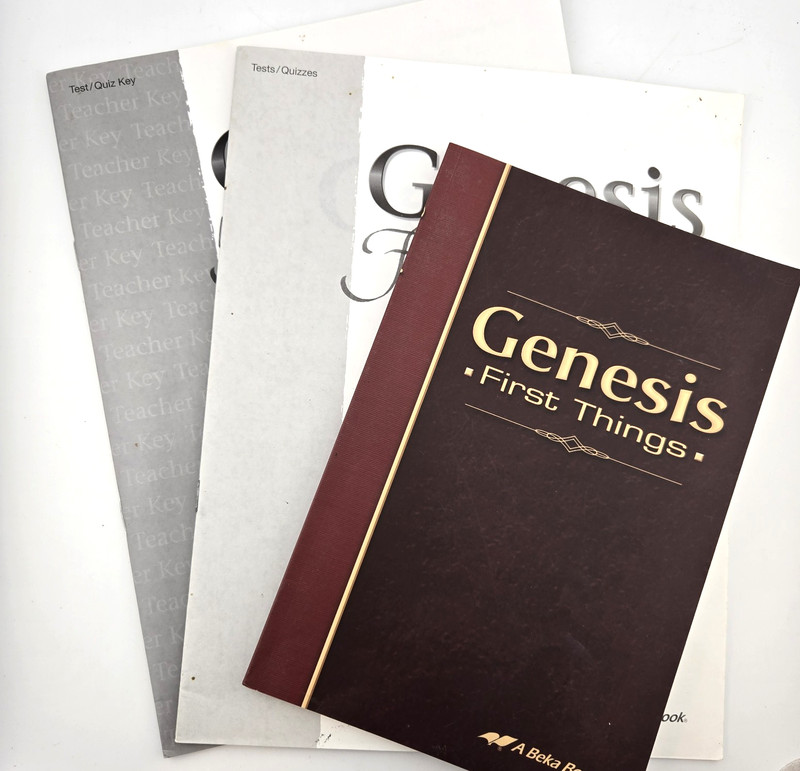 Abeka – Genesis: First Things (Lot of 3) Text, Tests/Quizzes, Test/Quiz Key