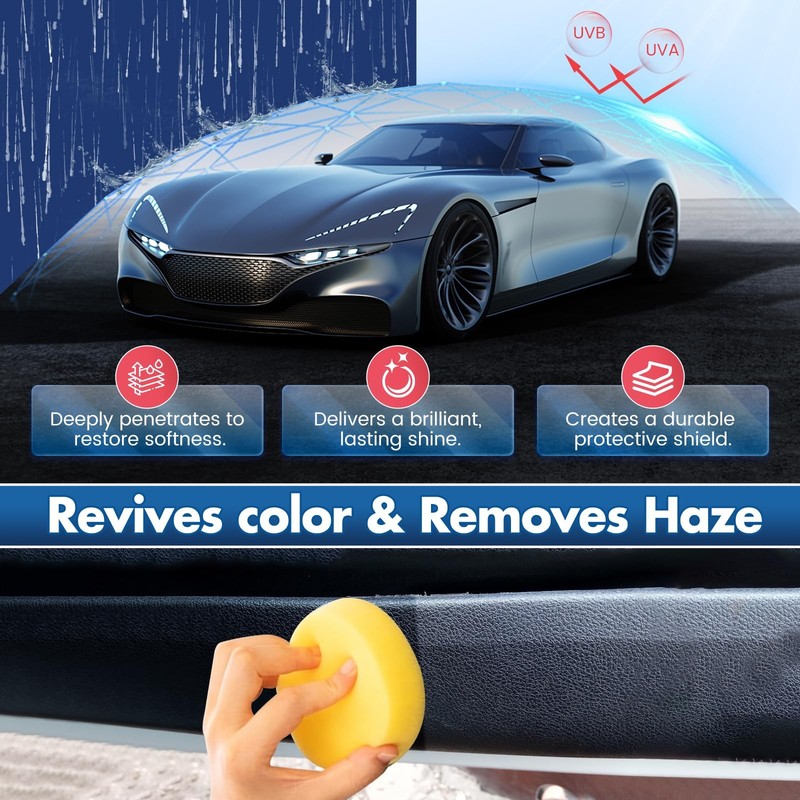 Plastic Trim Restorer UV Protection, Prevents Fading & Cracking, 5oz/150ml gallery