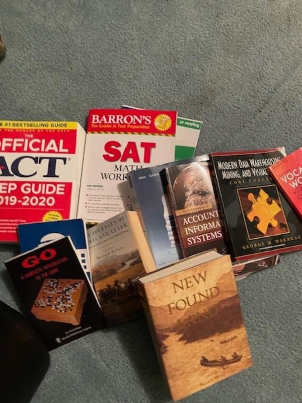 Various new and used textbooks gallery