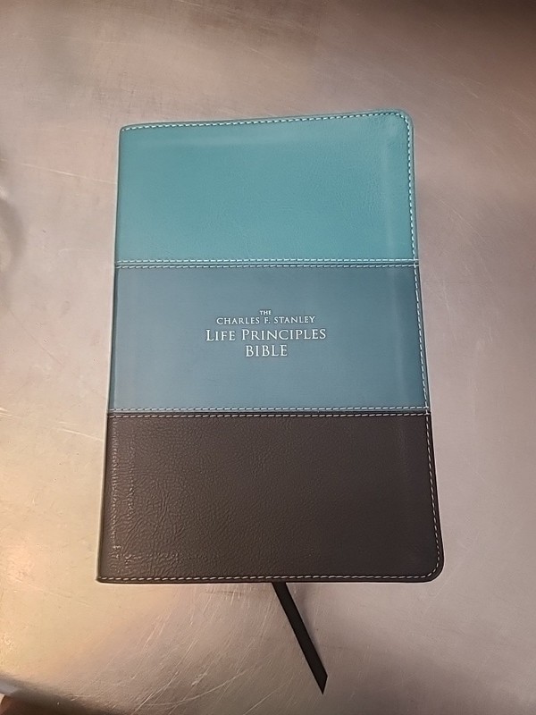 The Charles F. Stanley Life Principles Bible: New International Version, Teal/..