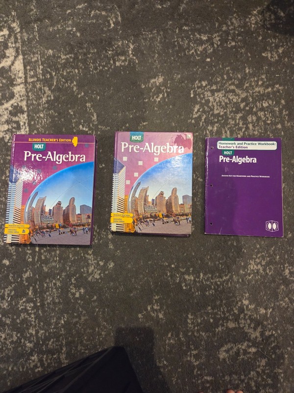 holt pre algebra set