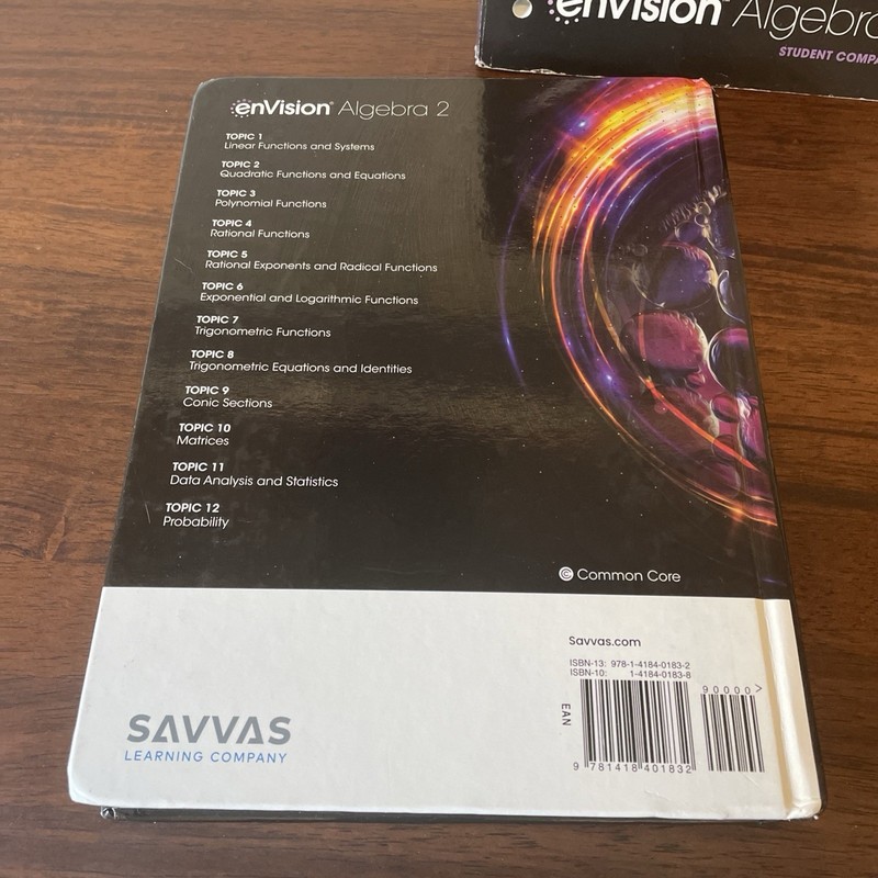enVision Algebra 2 Savvas Textbook With Student Companion Workbook gallery
