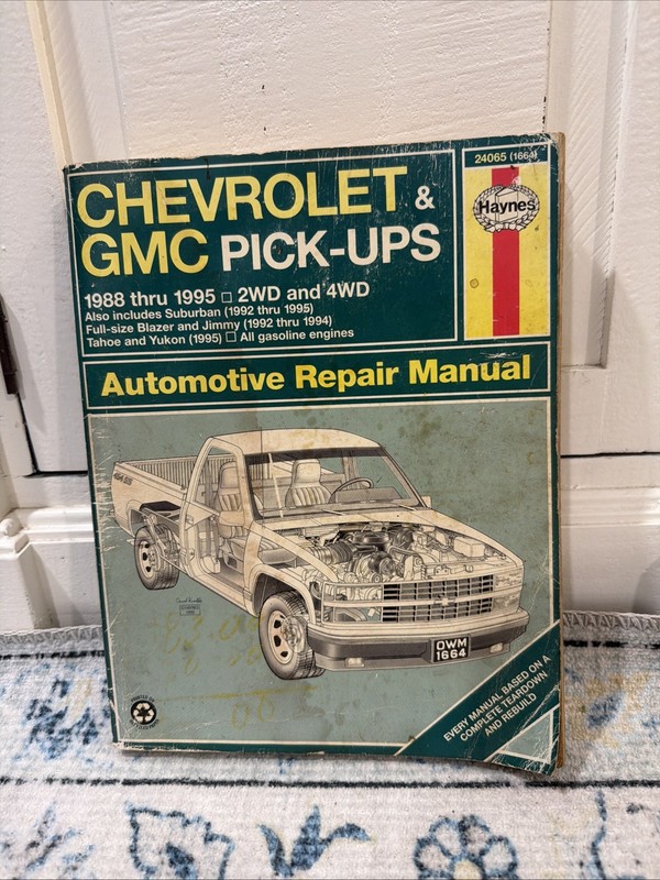 1988-95 Chevrolet GMC Pickup Truck Auto Repair Manual Haynes Chevy 2WD & 4WD