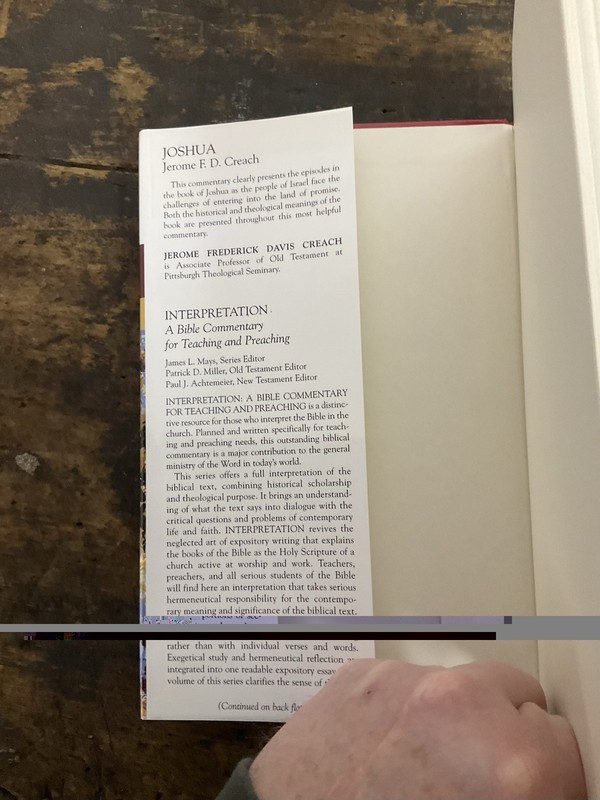 Interpretation: a Bible Commentary Ser.: Joshua by Jerome Creach (Hardcover) gallery