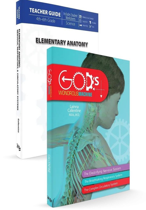 New Master Books ELEMENTARY ANATOMY Curriculum Pack God’s Wondrous Machine Set