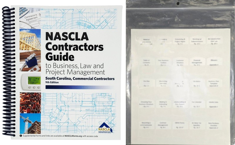 Book and Preprinted Tabs – NASCLA South Carolina Commercial Contractors, 9th