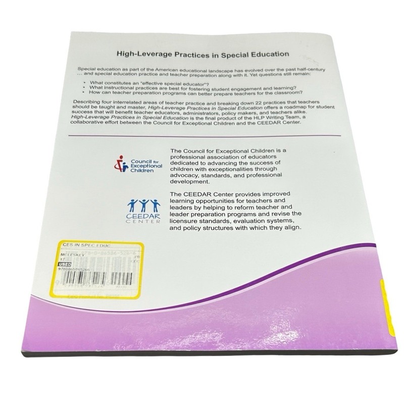 High-Leverage Practices in Special Education McLeskey 2017 Paperback 1st Edition gallery