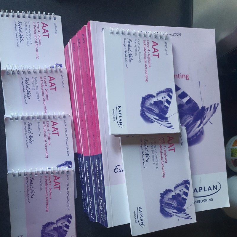 AAT level 4 books set Kaplan AQ 2022 New unused