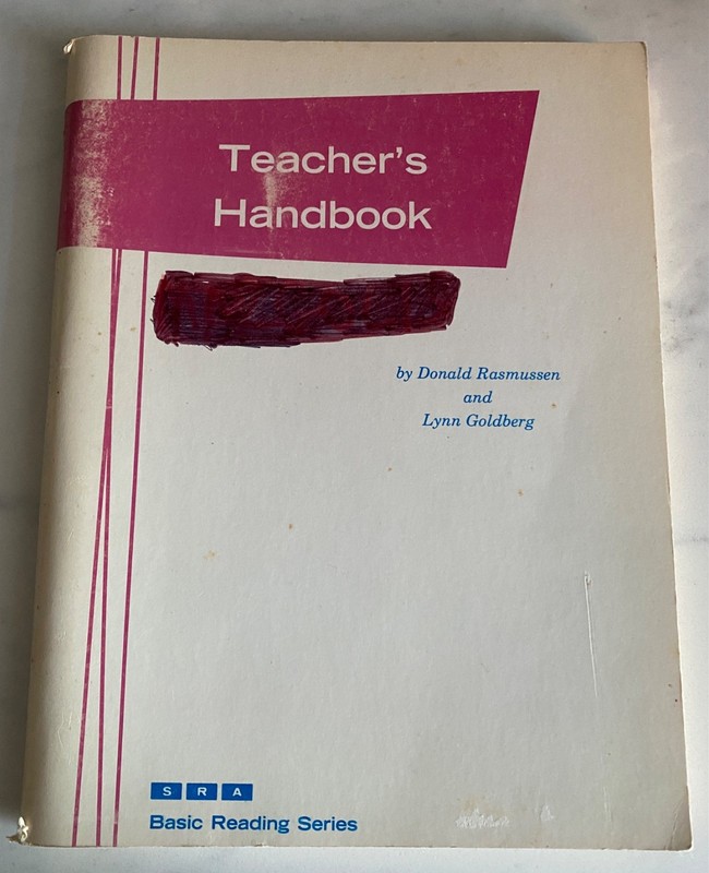 1965 SRA Teacher’s Handbook Basic Reading Series D Rasmussen, L. Goldberg 3-3603