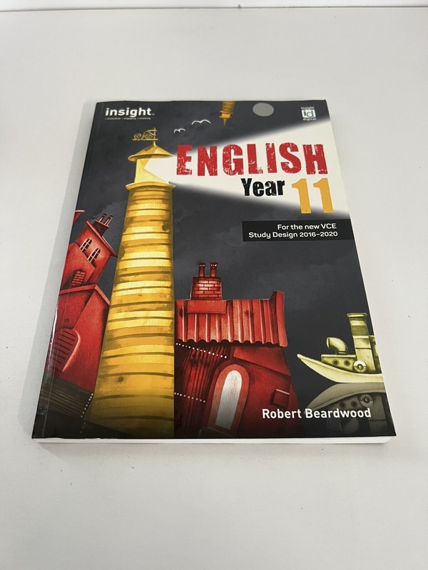 Used Text book English Year 11 Insight VCE Study Design 2016-2020 Paperback 2015