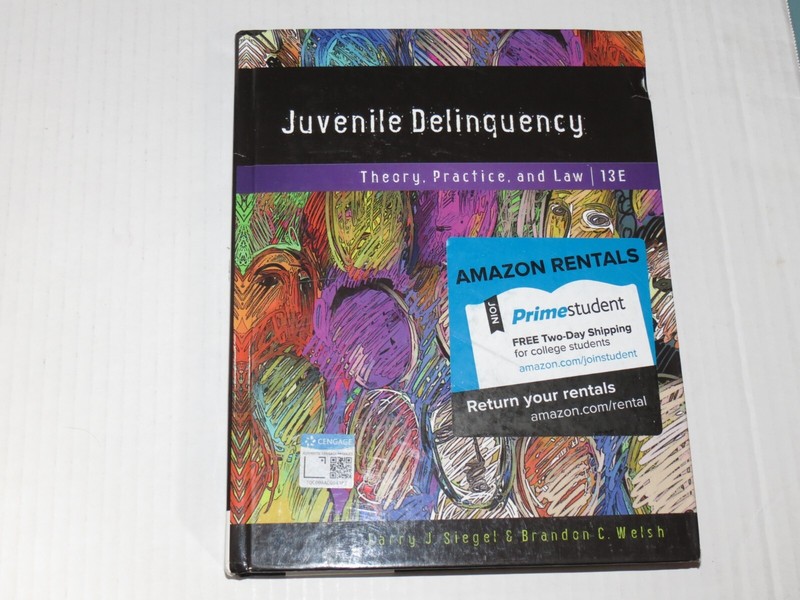 sh8 Juvenile Delinquency Theory, Practice, Law ISBN 9781337091831 used textbook